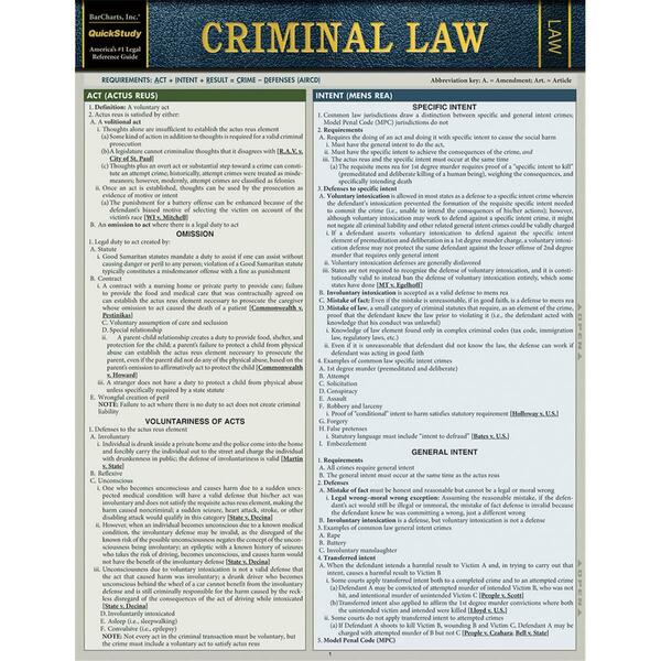 Barcharts Publishing Criminal Law Guide 9781423233100